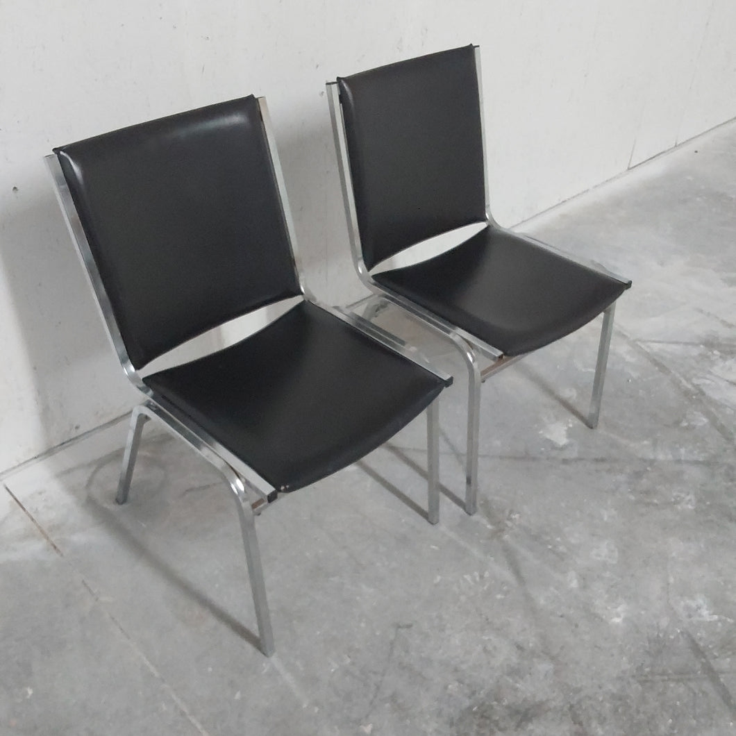 Metal Office Style Chairs (set of 2)