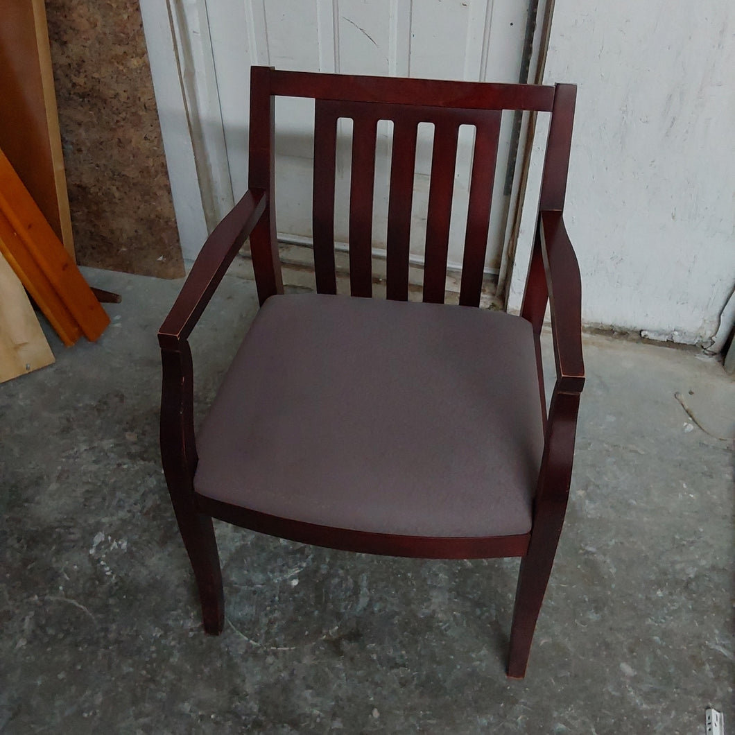 Office Style Chair (burgundy cushion)